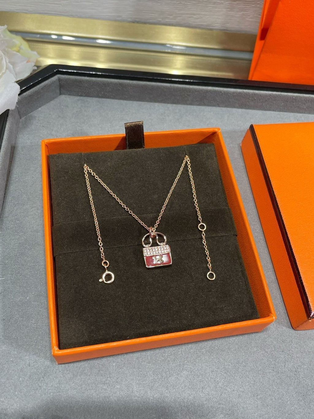 [BIJOUX]H CIRCE MOISSANITE PENDANT NECKLACE GOLD
