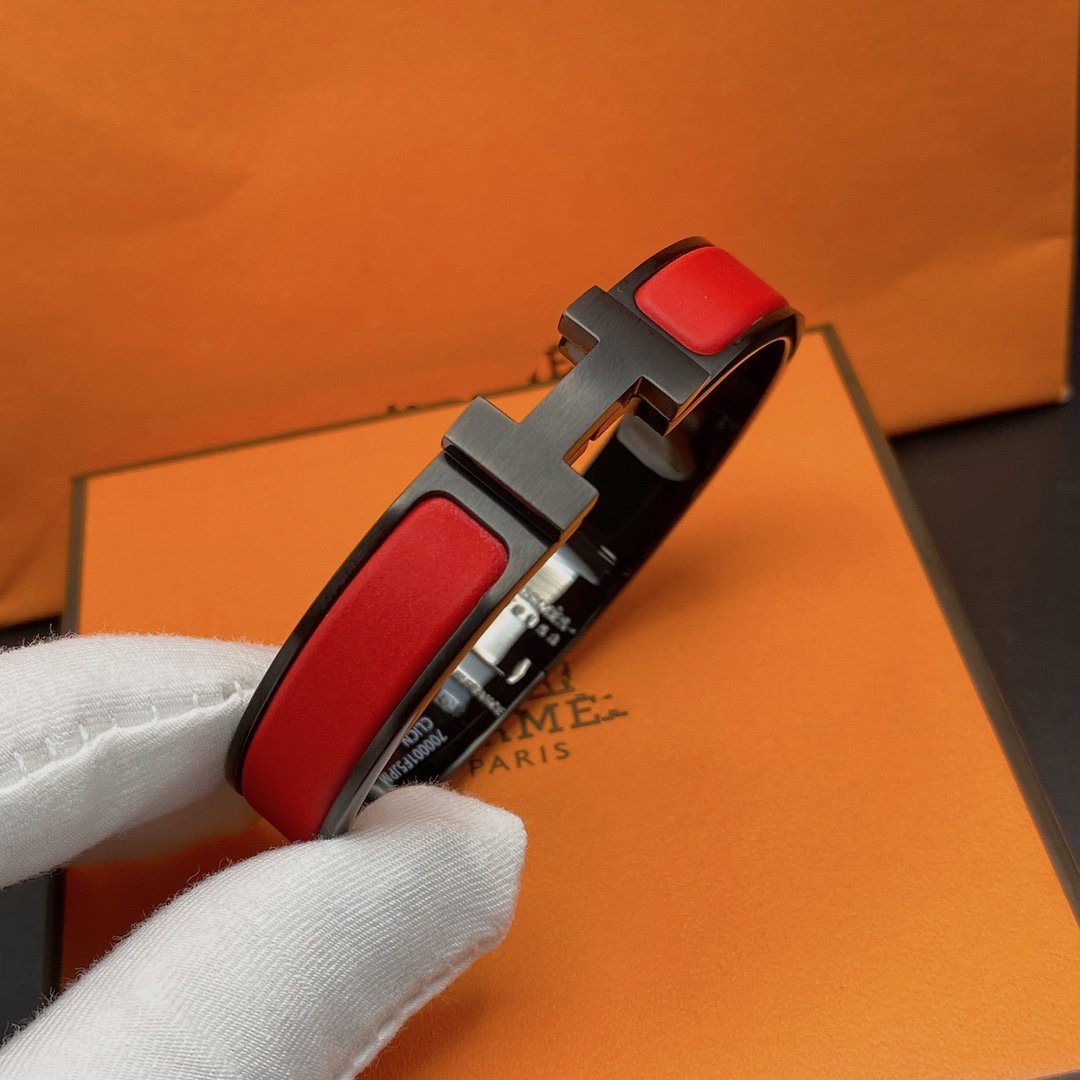 [BIJOUX]CLIC HM SO BLACK RED BRACELET
