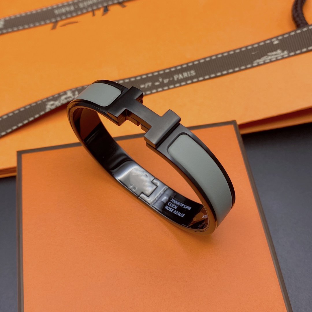 [BIJOUX]CLIC HM SO BLACK GREY BRACELET