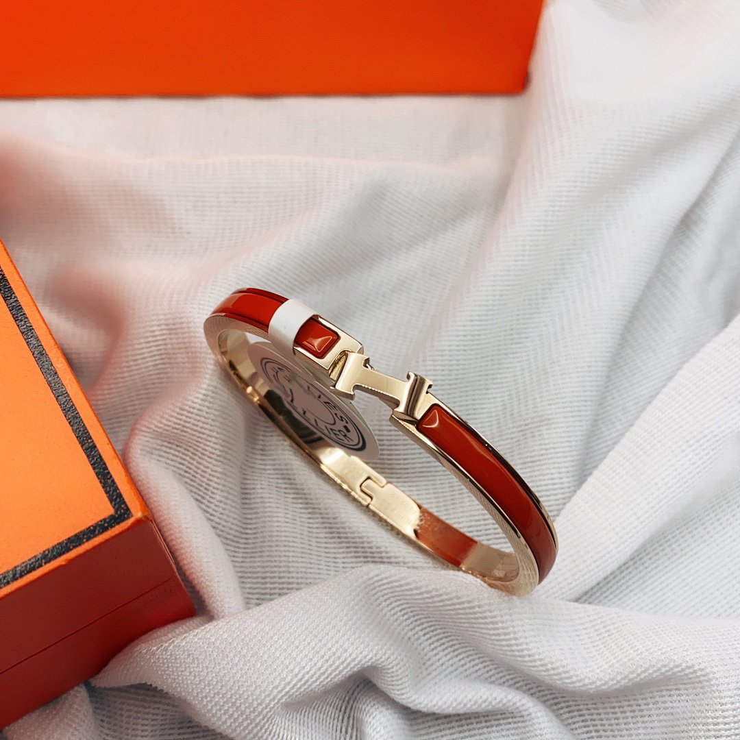 [BIJOUX]CLASSIC HM CLIC RED 8MM ENAMEL BRACELET