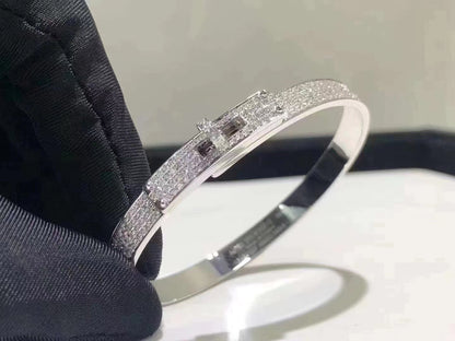 [BIJOUX] BRACELET HM KELLY EN ARGENT ET ENTIÈREMENT PAVÉ DIAMANTS