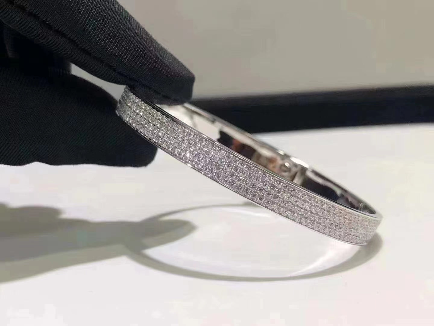 [BIJOUX] BRACELET HM KELLY EN ARGENT ET ENTIÈREMENT PAVÉ DIAMANTS