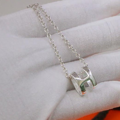 [BIJOUX]HM NECKLACE H LETTER OVAL SERIES