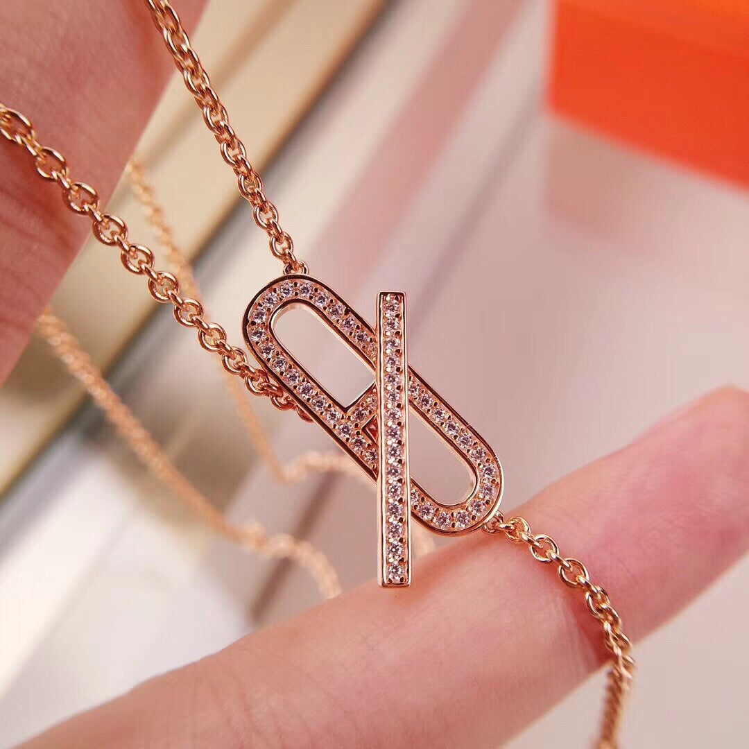 [BIJOUX]HM FIRE PIG NOSE NECKLACE TRENDY STREET