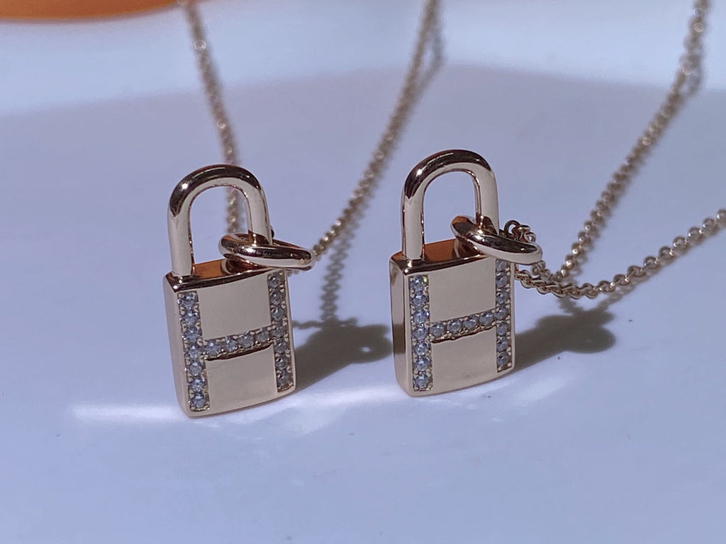 [BIJOUX]HM ADVANCED NICHE LOCK HEAD NECKLACE DIAMONDS
