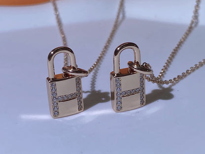 [BIJOUX]HM ADVANCED NICHE LOCK HEAD NECKLACE DIAMONDS