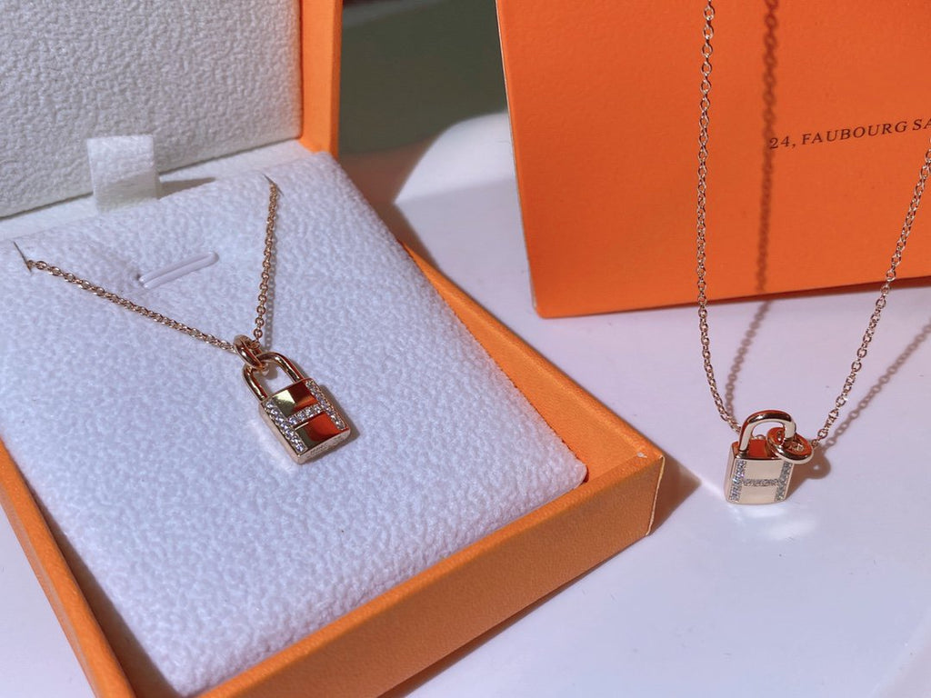 [BIJOUX]HM ADVANCED NICHE LOCK HEAD NECKLACE DIAMONDS