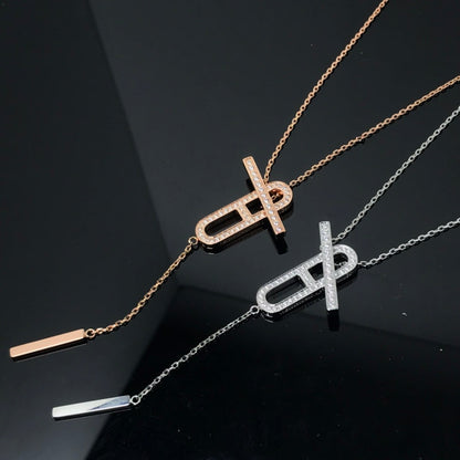 [BIJOUX]HM NECKLACE PLATINUM ROSE GOLD DIAMOND