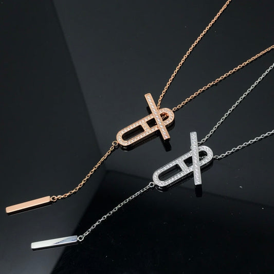 [BIJOUX]HM NECKLACE PLATINUM ROSE GOLD DIAMOND