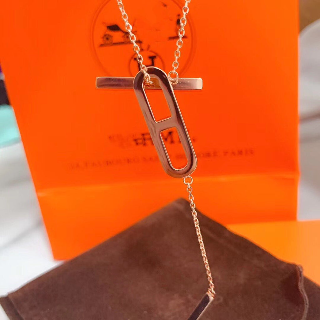 [BIJOUX]HM NECKLACE PLATINUM ROSE GOLD DIAMOND