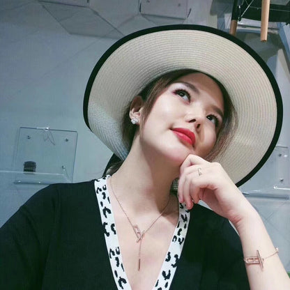 [BIJOUX]HM NECKLACE PLATINUM ROSE GOLD DIAMOND