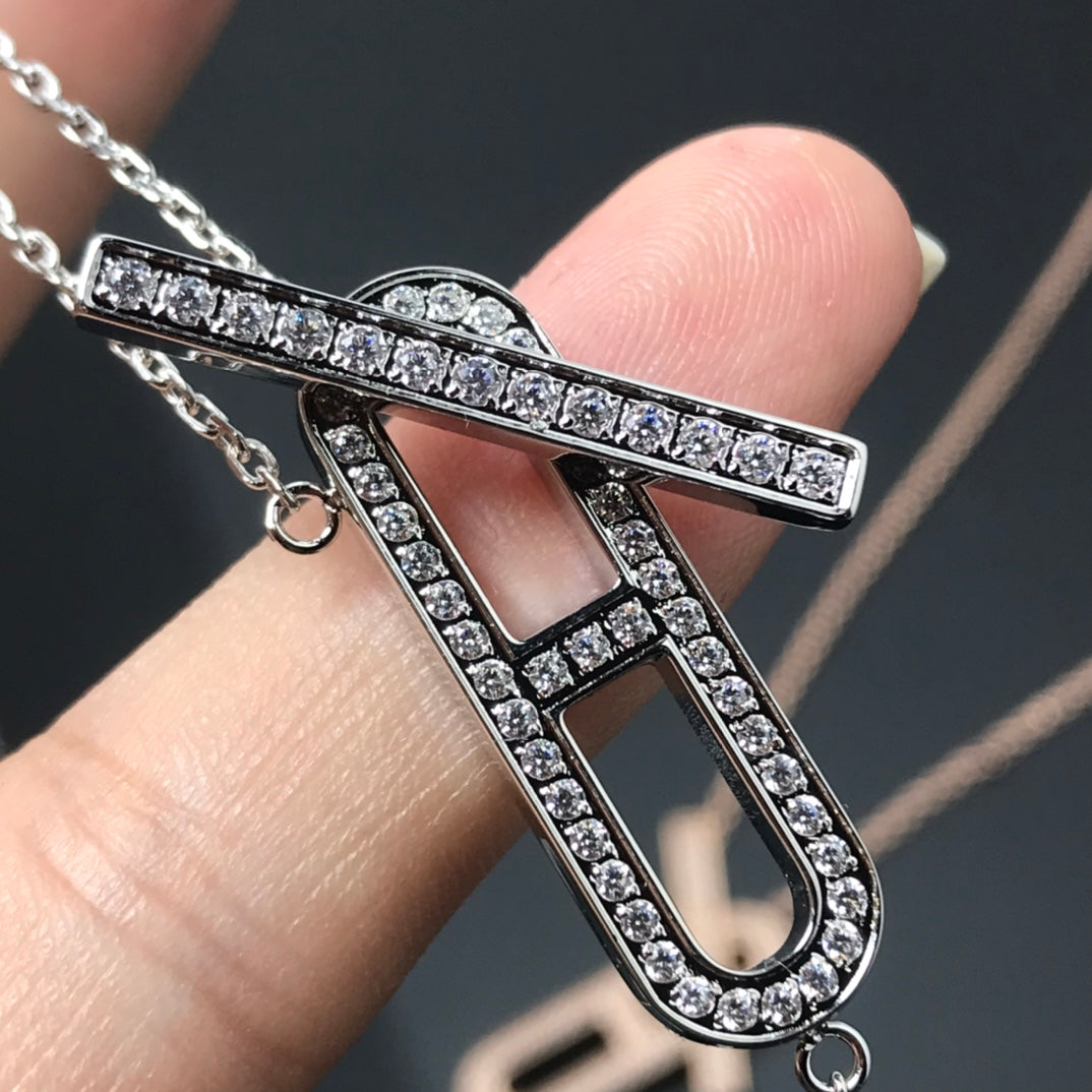 [BIJOUX]HM NECKLACE PLATINUM ROSE GOLD DIAMOND