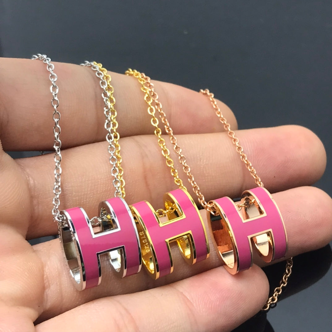 [BIJOUX]H NECKLACE PINK