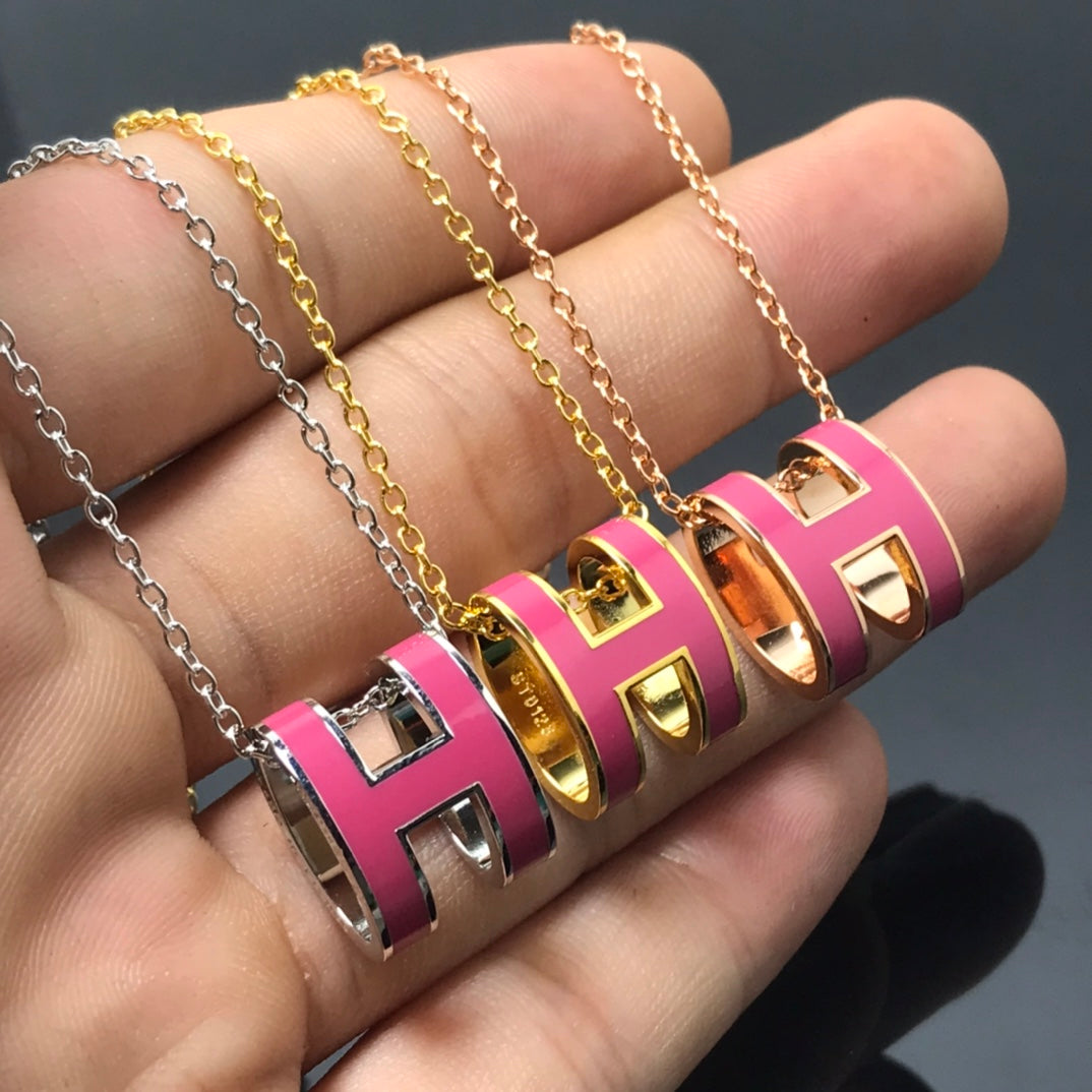 [BIJOUX]H NECKLACE PINK