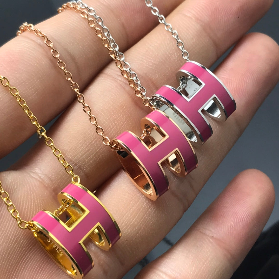 [BIJOUX]H NECKLACE PINK