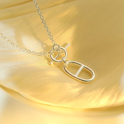 [BIJOUX]HM CHAINE D'ANCRE PENDANT NECKLACE STERLING SILVER