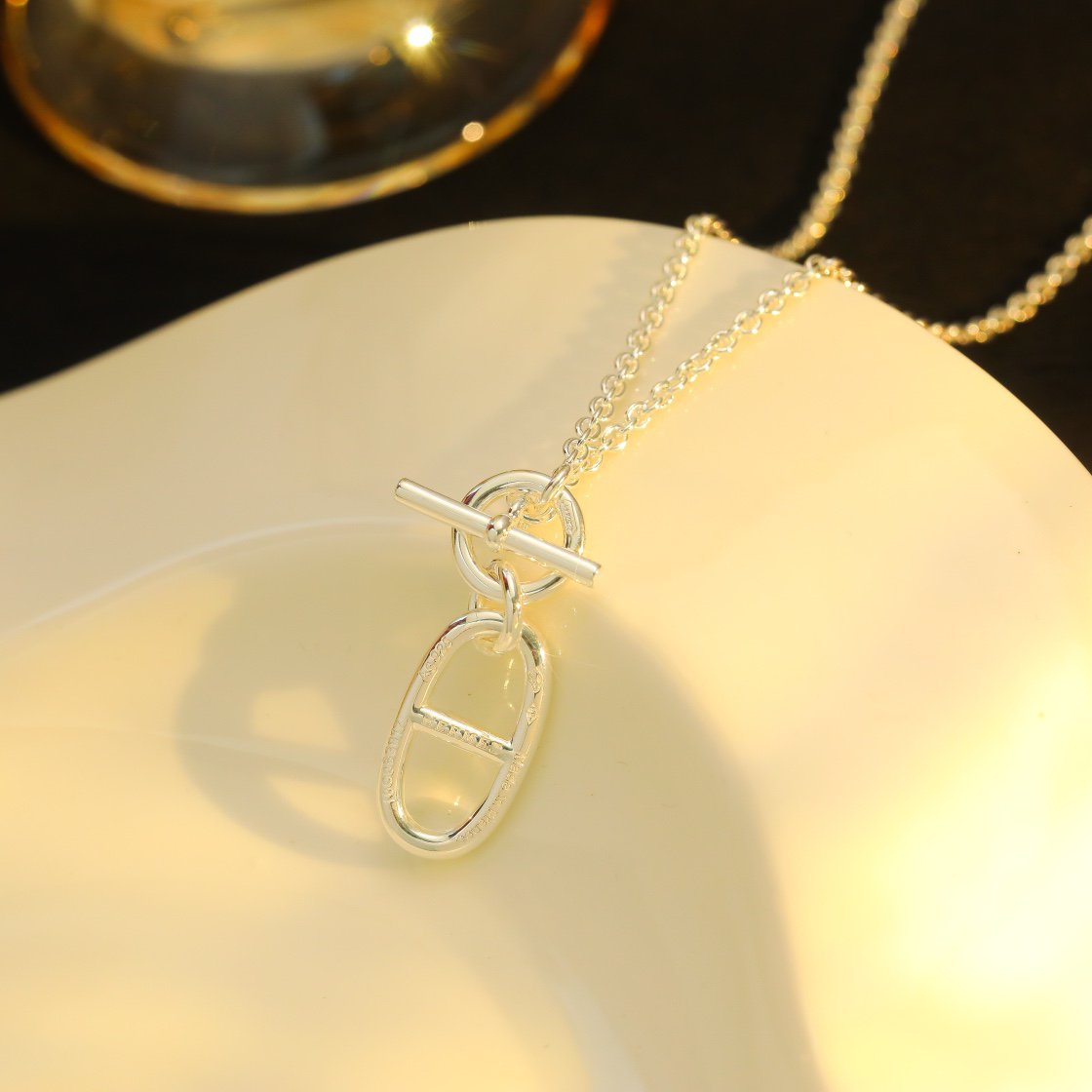 [BIJOUX]HM CHAINE D'ANCRE PENDANT NECKLACE STERLING SILVER