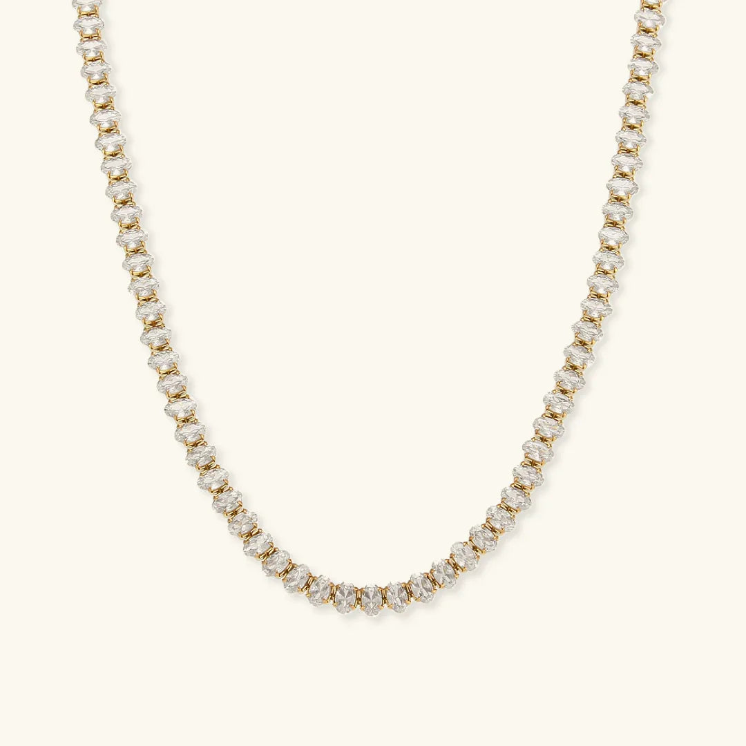 [Topon]Wisteria Diamond Tennis Necklace