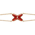 [BIJOUX]JEUX BRACELET CARNELIENNE OR ROSE 1 DIAMANT
