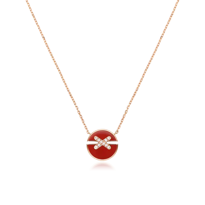 [BIJOUX]COLLIER JEUX DE DIAMANTS OR ROSE