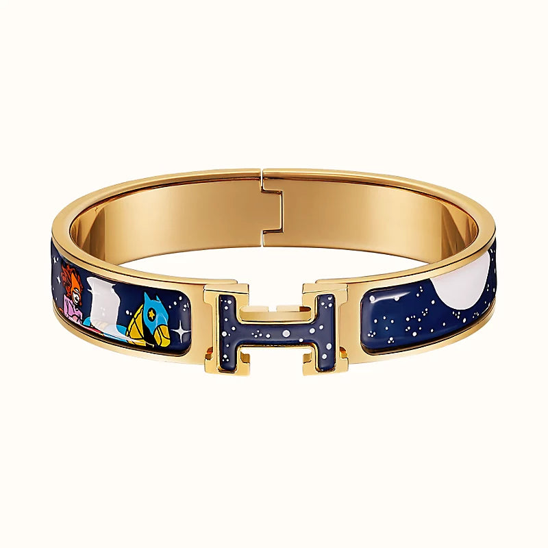 [BIJOUX]H BRACELET ÉTOILE ET LUNE 12MM