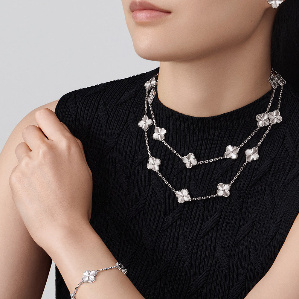 [BIJOUX]TRÈFLE 20 MOTIFS ARGENT DIAMANT