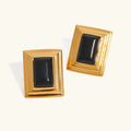[Topon]Sybil Gold Enamel Earrings