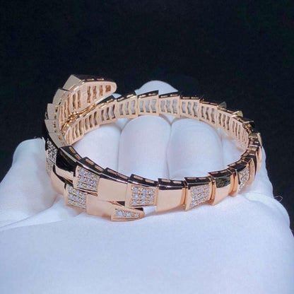 [BIJOUX]SERPENTI WIDE BRACELET PINK GOLD DIAMOND