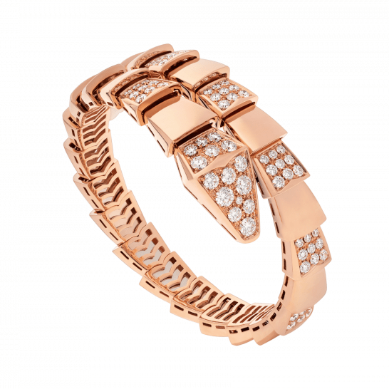 [BIJOUX]SERPENTI WIDE BRACELET PINK GOLD DIAMOND