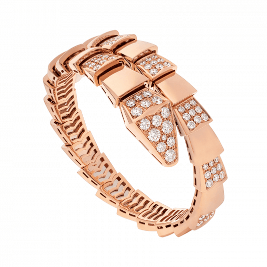 [BIJOUX]SERPENTI WIDE BRACELET PINK GOLD DIAMOND