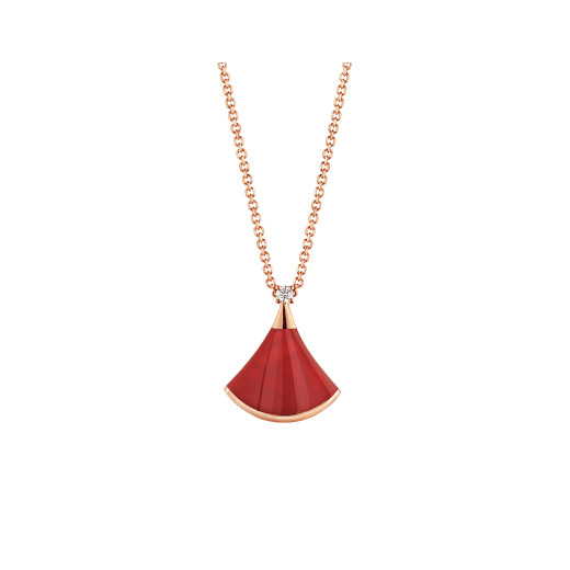 [BIJOUX]DREAM NECKLACE CARNELIAN 1 DIAMOND