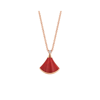 [BIJOUX]DREAM NECKLACE CARNELIAN 1 DIAMOND