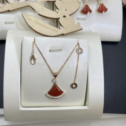 [BIJOUX]DREAM NECKLACE CARNELIAN DIAMOND