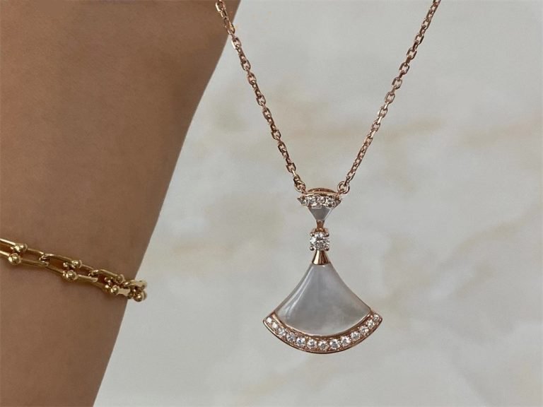 [BIJOUX]DREAM NECKLACE MOP PINK GOLD DIAMOND
