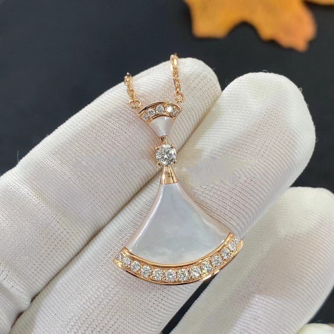 [BIJOUX]DREAM NECKLACE MOP PINK GOLD DIAMOND