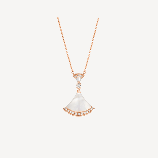 [BIJOUX]DREAM NECKLACE MOP PINK GOLD DIAMOND