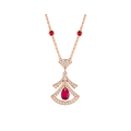 [BIJOUX]DREAM NECKLACE CARNELIAN DIAMOND PINK GOLD