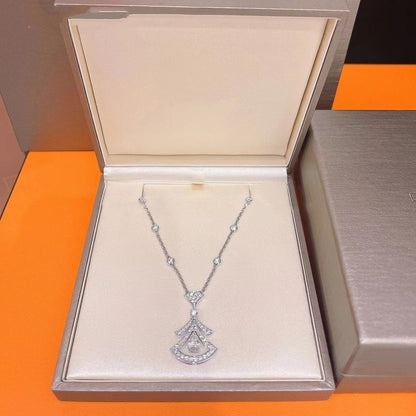 [BIJOUX]DREAM NECKLACE WHITE DIAMOND SILVER