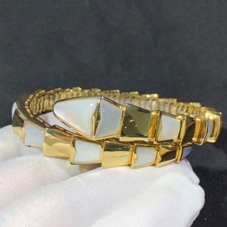 [BIJOUX]SERPENTI BRACELET MOP GOLD
