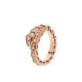 [BIJOUX]SERPENTI RING PINK GOLD DIAMOND PAVED 4MM