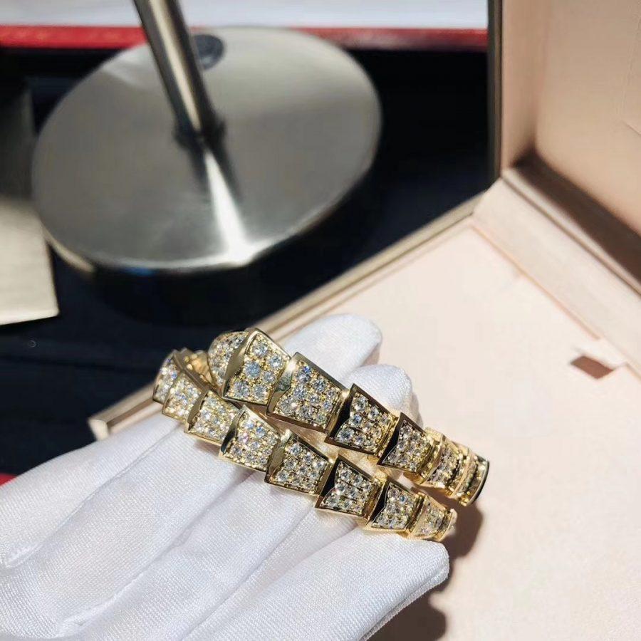 [BIJOUX]SERPENTI BRACELET 8MM GOLD DIAMOND
