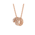 [BIJOUX]SERPENTI PINK GOLD NECKLACE DOUBLE RING DIAMOND