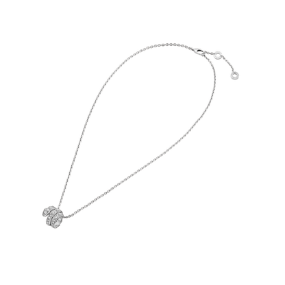 [BIJOUX]SERPENTI SILVER NECKLACE DOUBLE RING DIAMOND