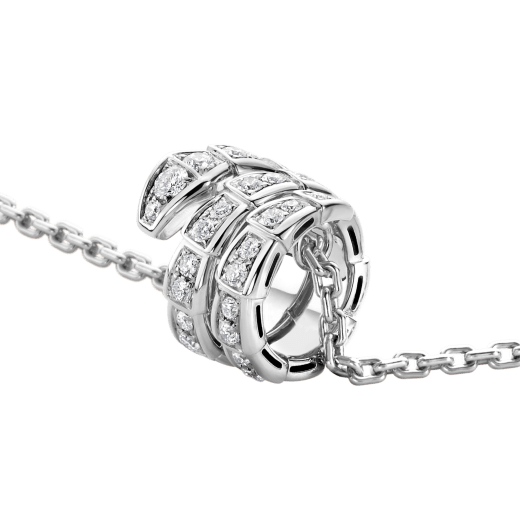 [BIJOUX]SERPENTI SILVER NECKLACE DOUBLE RING DIAMOND