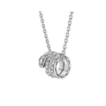 [BIJOUX]SERPENTI SILVER NECKLACE DOUBLE RING DIAMOND