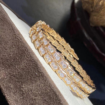 [BIJOUX]SERPENTI BRACELET GOLD DIAMOND DOUBLE ROW