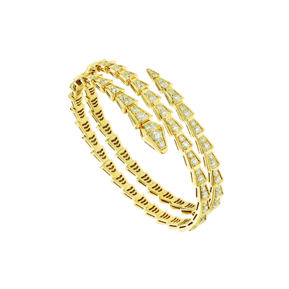 [BIJOUX]SERPENTI BRACELET GOLD DIAMOND DOUBLE ROW