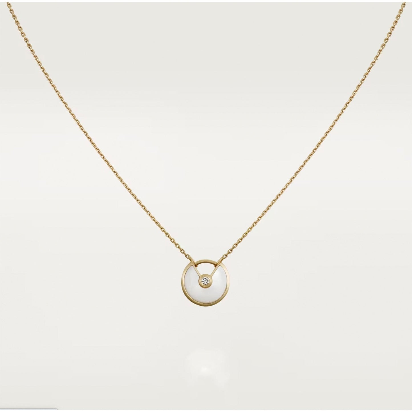 [BIJOUX]AMULETTE ROSE GOLD MOP NECKLACE