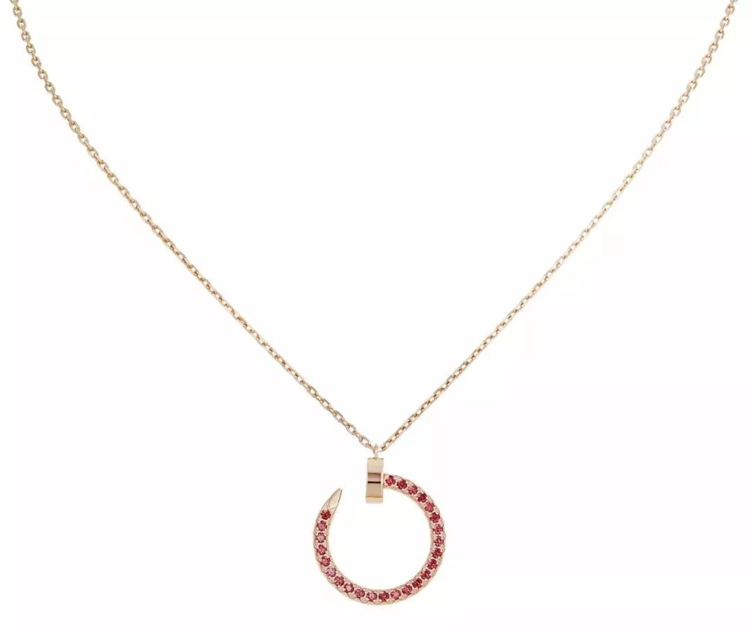 [BIJOUX]JUSTE NECKLACE GOLD RED DIAMONDS