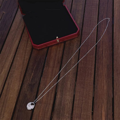 [BIJOUX]AMULETTE SILVER FULL DIAMOND NECKLACE